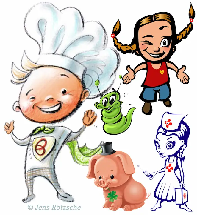 Kids, Kinderbuch, Comic, Characters, Childrens book, digitale - und analoge Illustration
